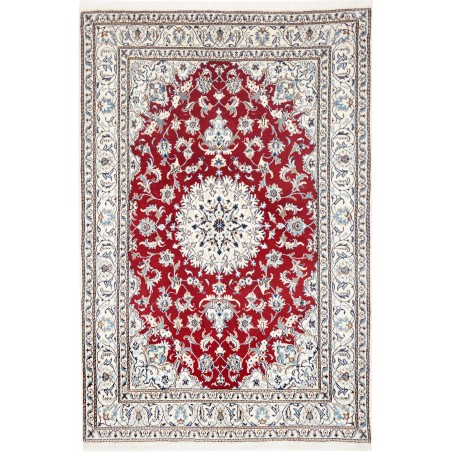 Tappeto Nain Kashmar Persia bianco marrone 167x247