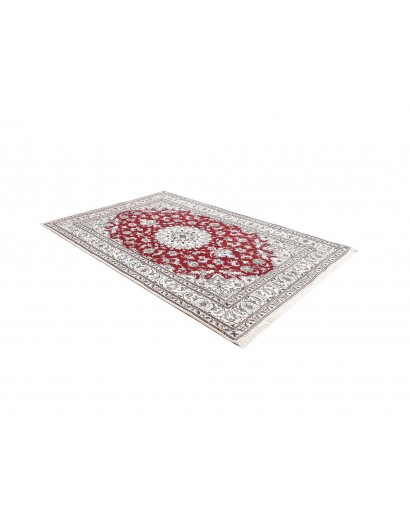 Tappeto Nain Kashmar Persia bianco marrone 167x247