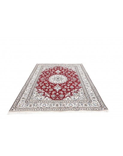 Tappeto Nain Kashmar Persia bianco marrone 167x247