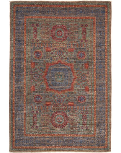 Tappeto Mamlouk Pakistan azzurro bianco 125x183