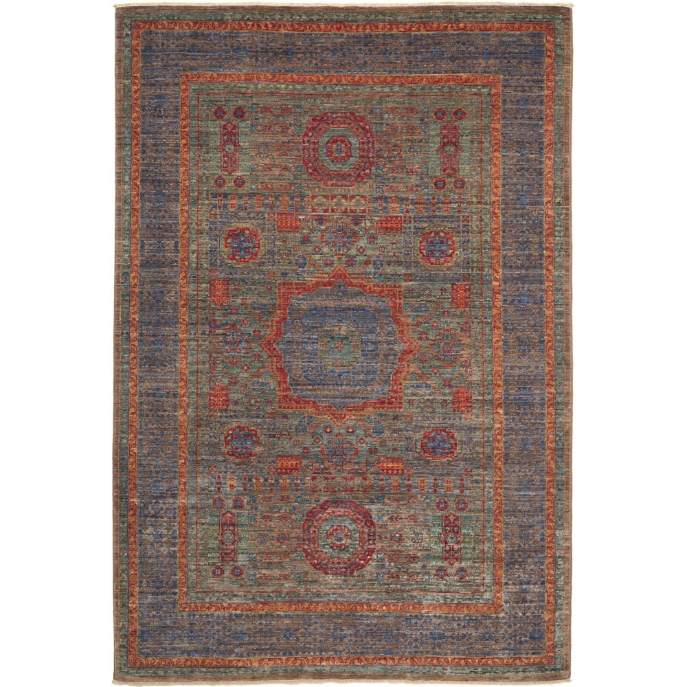 Tappeto Mamlouk Pakistan azzurro bianco 125x183
