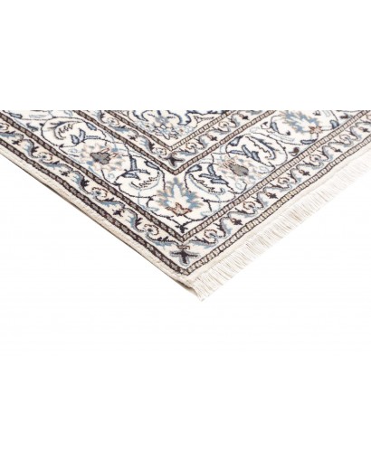 Tappeto Nain Kashmar Persia bianco marrone 167x247