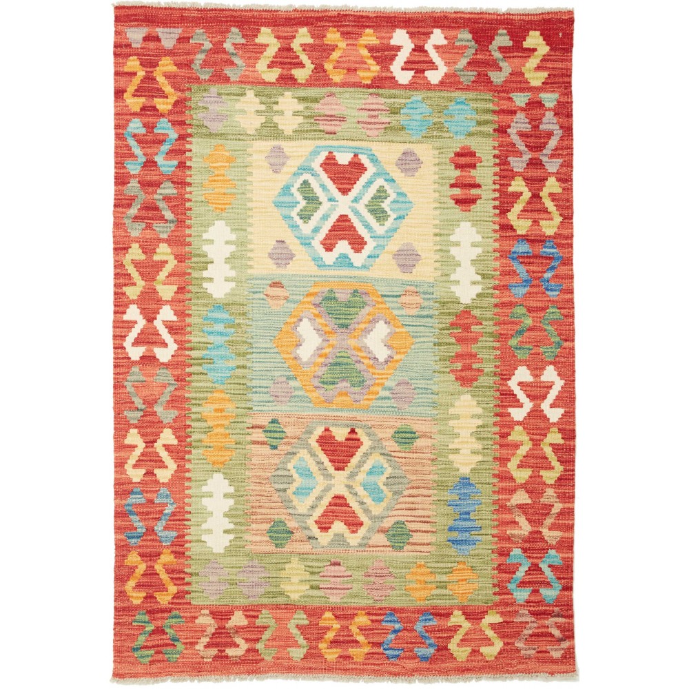 Tappeto Kilim Afghanistan marrone 102x148