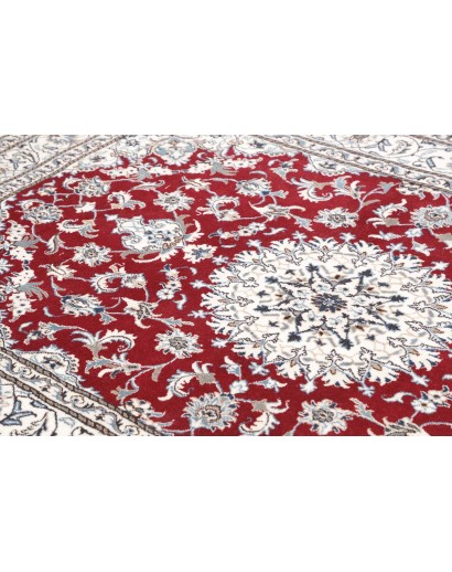 Tappeto Nain Kashmar Persia bianco marrone 167x247