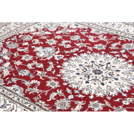 Tappeto Nain Kashmar Persia bianco marrone 167x247