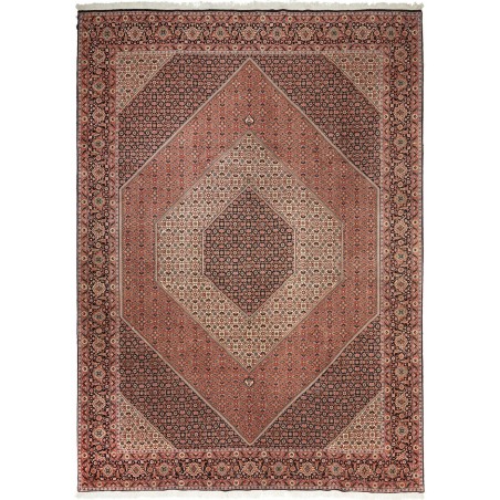 Tappeto Bidjar con seta Persia azzurro 256x355