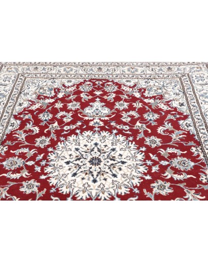 Tappeto Nain Kashmar Persia bianco marrone 167x247
