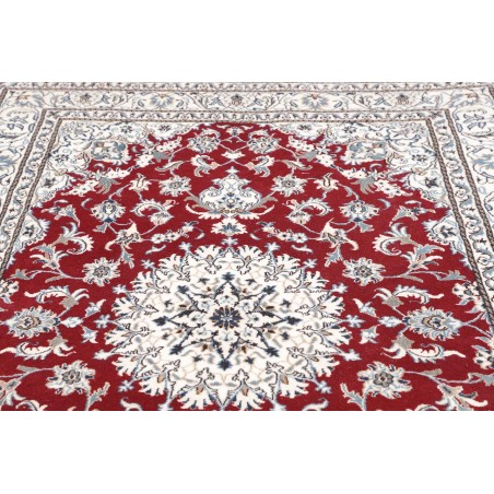 Tappeto Nain Kashmar Persia bianco marrone 167x247