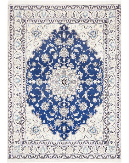Tappeto Nain Kashmar Persia blu 168x233