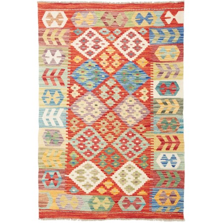 Tappeto Kilim Afghanistan marrone azzurro 98x145