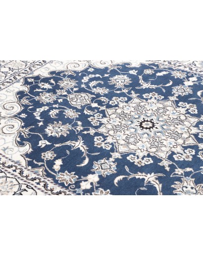Tappeto Nain Kashmar Persia blu 168x233