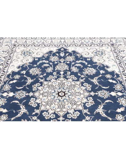 Tappeto Nain Kashmar Persia blu 168x233