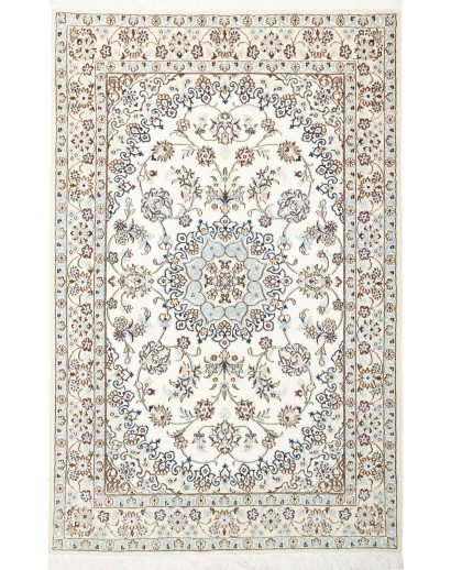 Tappeto Nain 9La Persia bianco azzurro 130x200