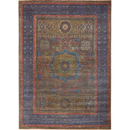 Tappeto Mamlouk Pakistan azzurro marrone 175x240