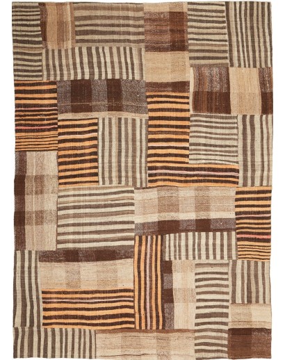 Tappeto Patch Persia marrone verde 174x240