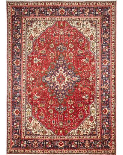 Tappeto Tabriz Persia marrone giallo 204x286