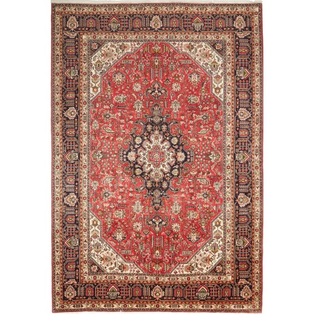 Tappeto Tabriz Persia marrone giallo 200x295