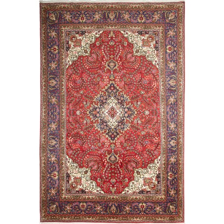 Tappeto Tabriz Persia marrone giallo 194x297