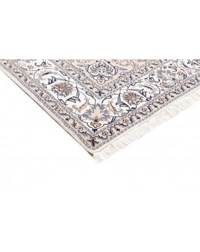 Tappeto Nain Kashmar Persia bianco grigio 195x249