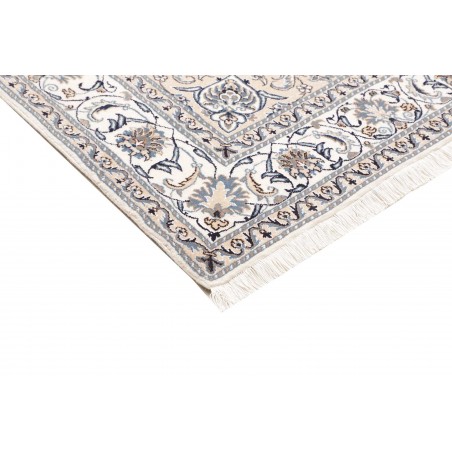 Tappeto Nain Kashmar Persia bianco grigio 195x249