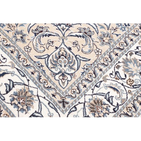 Tappeto Nain Kashmar Persia bianco grigio 195x249