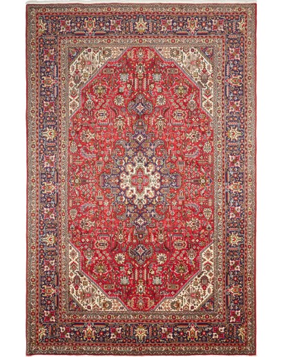 Tappeto Tabriz Persia marrone giallo 198x293