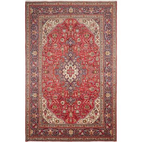Tappeto Tabriz Persia marrone giallo 198x293