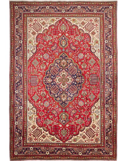 Tappeto Tabriz Persia marrone grigio 202x300