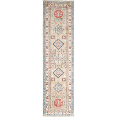Tappeto Kazak Afghanistan beige grigio 84x307