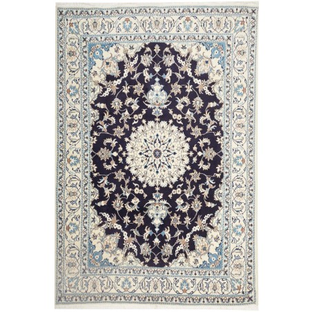 Tappeto Nain Kashmar Persia bianco grigio 165x245