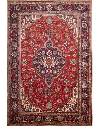 Tappeto Tabriz Persia marrone giallo 207x309