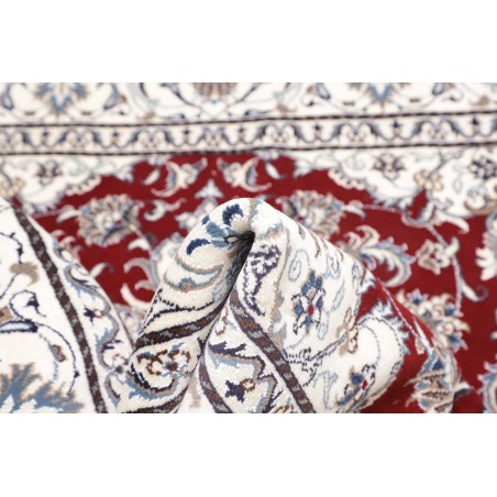 Tappeto Nain Kashmar Persia bianco marrone 197x208