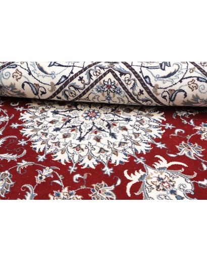 Tappeto Nain Kashmar Persia bianco marrone 197x208