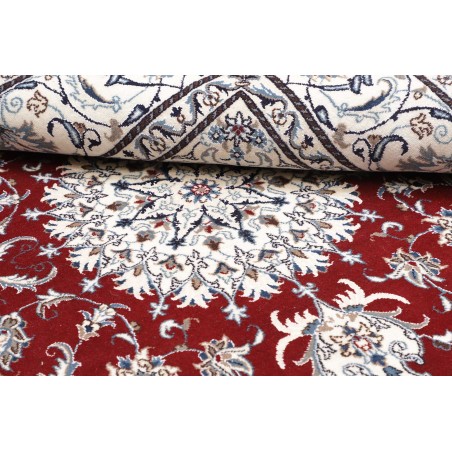 Tappeto Nain Kashmar Persia bianco marrone 197x208