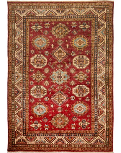 Tappeto Kazak Fine Pakistan marrone grigio 172x246