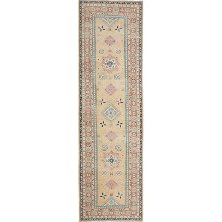 Tappeto Kazak Afghanistan marrone bianco 85x294