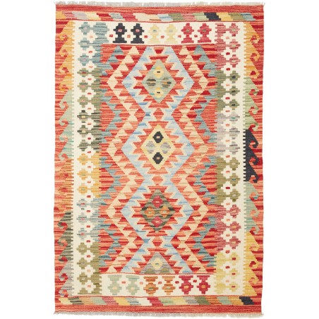 Tappeto Kilim Afghanistan marrone bianco 101x147