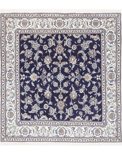 Tappeto Nain Kashmar Persia grigio azzurro 195x206