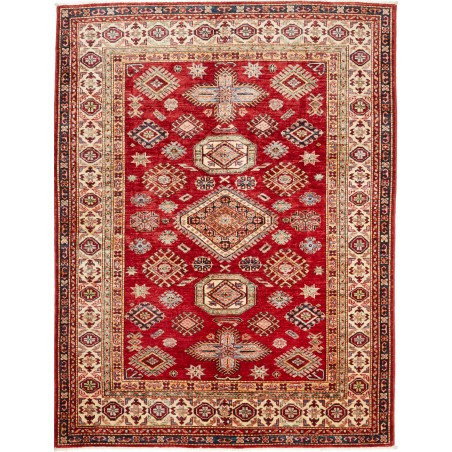 Tappeto Kazak Fine Pakistan marrone giallo 145x190