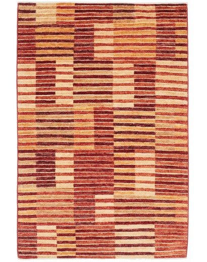 Tappeto Barjesta Pakistan marrone giallo 124x184
