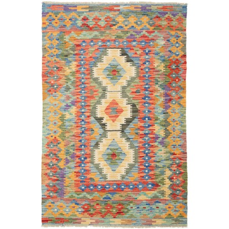 Tappeto Kilim Afghanistan marrone bianco 103x152