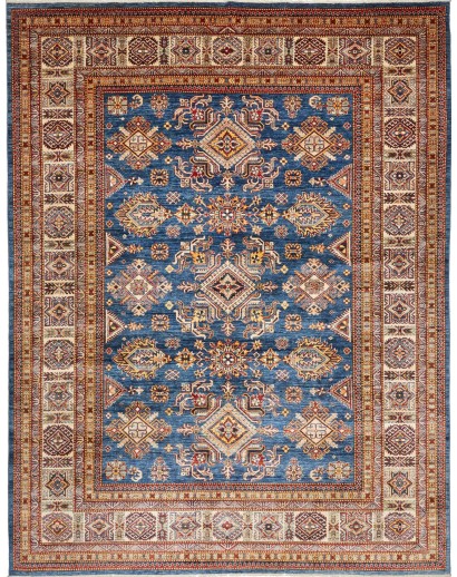 Tappeto Kazak Fine Pakistan azzurro grigio 242x313