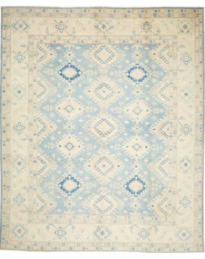 Tappeto Kazak Afghanistan bianco grigio 243x292