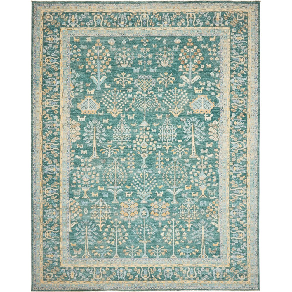 Tappeto Zigler Fine Pakistan verde giallo 279x354