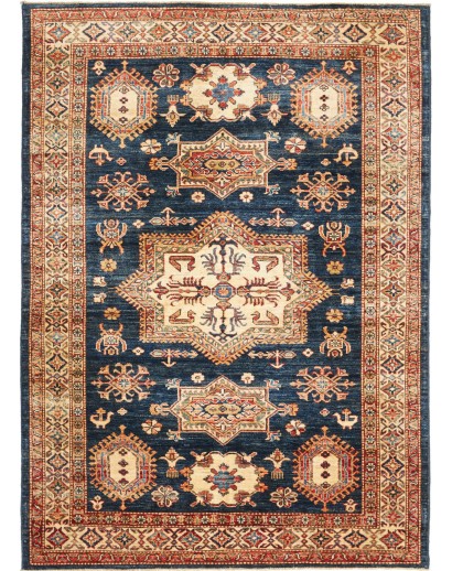 Tappeto Kazak Fine Pakistan marrone grigio 146x207