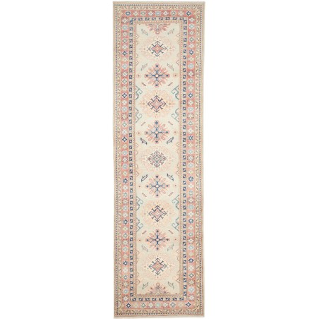 Tappeto Kazak Afghanistan bianco grigio 85x294