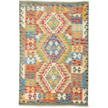 Tappeto Kilim Afghanistan marrone grigio 101x151