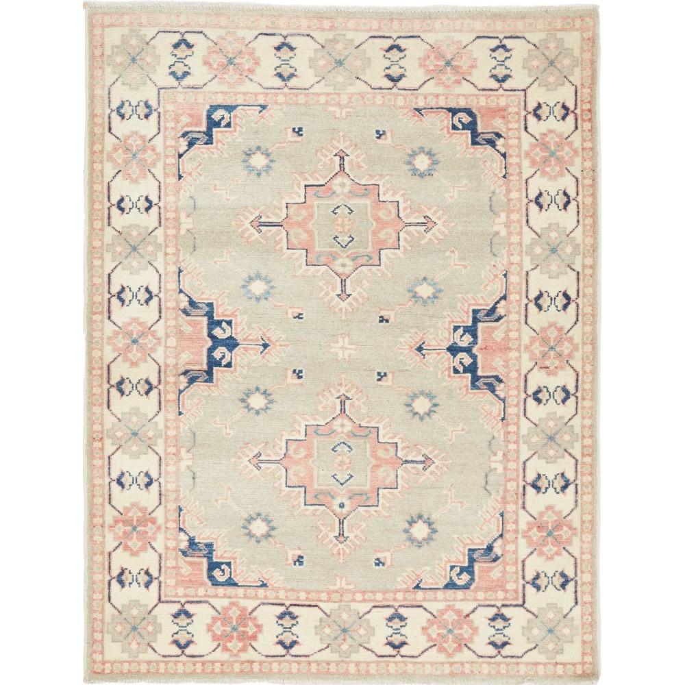 Tappeto Kazak Afghanistan bianco 105x135