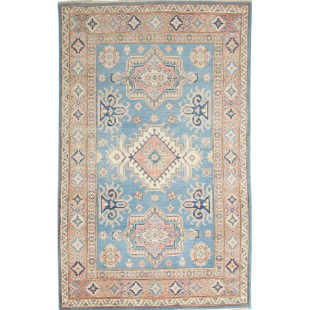 Tappeto Kazak Afghanistan azzurro grigio 118x188