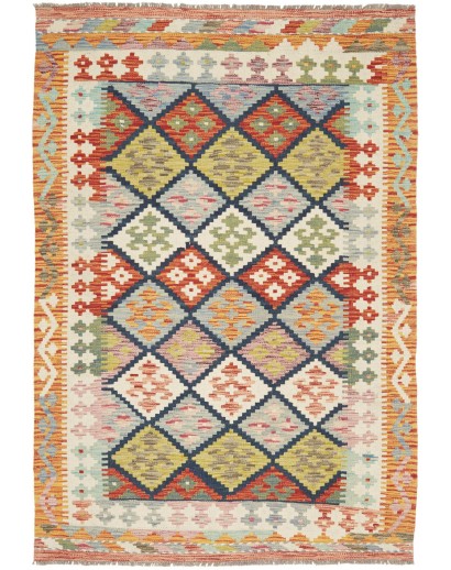 Tappeto Kilim Afghanistan marrone 125x184